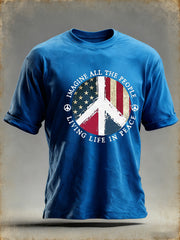 Men's Retro Classic Legendary Rock Band Print Gift For Fans Casual Short Sleeve T-Shirt