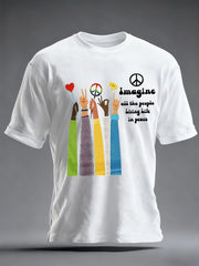 Men's Retro Classic Legendary Rock Band Print Gift For Fans Casual Short Sleeve T-Shirt