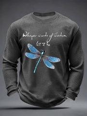 Men's Retro Classic Legendary Rock Band Print Gift For Fans Casual Waffle Long Sleeve T-Shirt