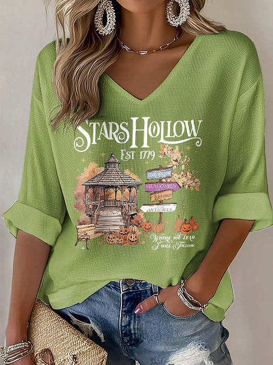 Women's Est 1779 Where You Lead, I Will Follow V-neck Tops