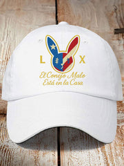 Unisex Bunny Football Music Lover Print Hat