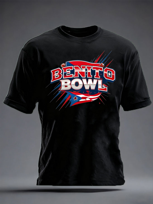 Men's Benito Bowl  imitation cotton short-sleeved T-shirt