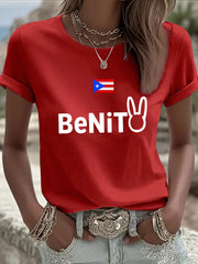 Women's Puerto Rican singer printed T-shirt