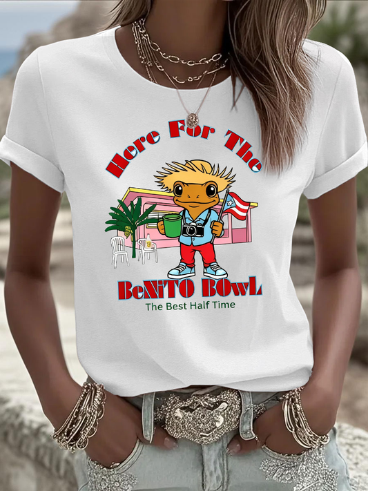 Women's Here For The Benito Bowl  Iron On Short Sleeve T-Shirt