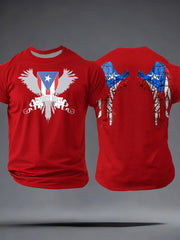 Men's Puerto Rico Proud Art Printed T-shirt