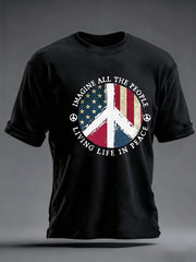 Men's Retro Classic Legendary Rock Band Print Gift For Fans Casual Short Sleeve T-Shirt