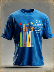 Men's Retro Classic Legendary Rock Band Print Gift For Fans Casual Short Sleeve T-Shirt